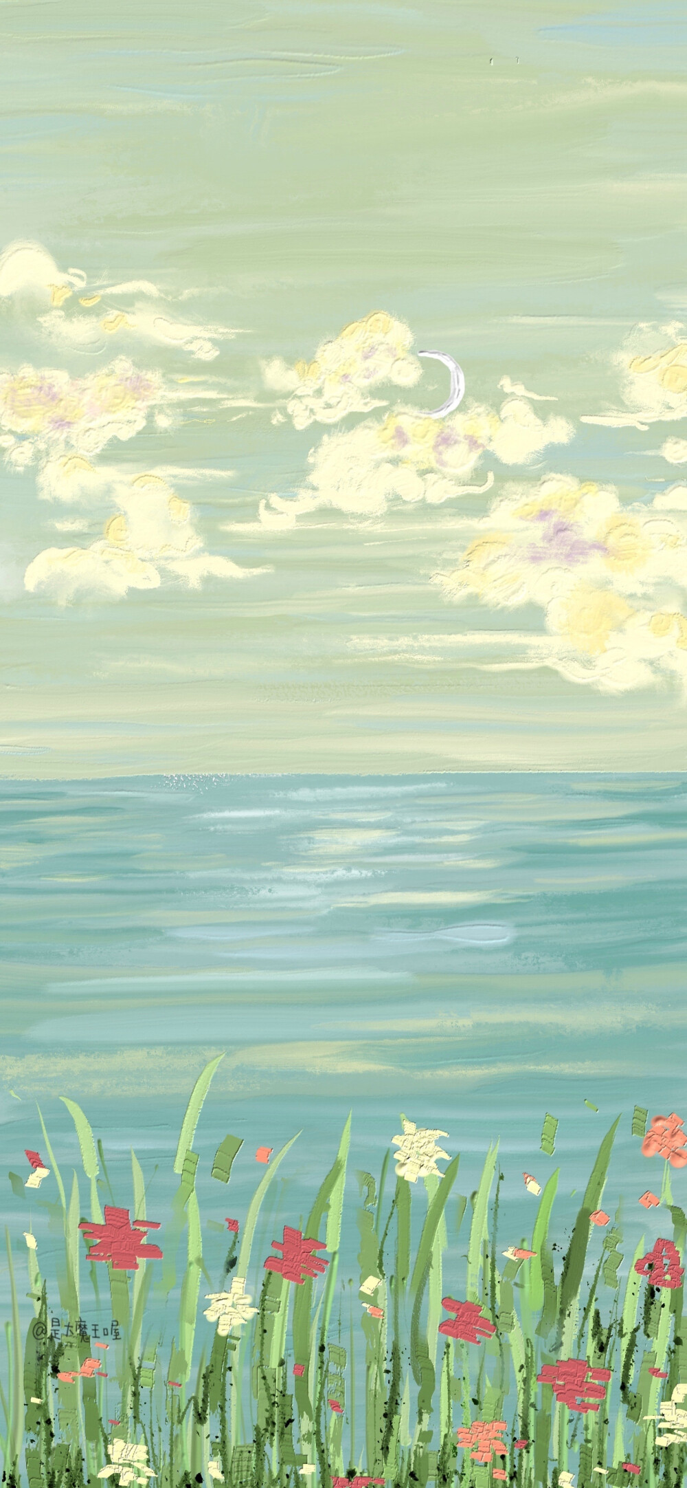 油畫風(fēng)壁紙 桌面上的藝術(shù)花園